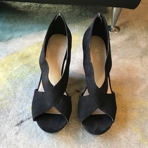 Nine West Black Wedges Heels